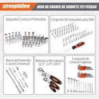 Jogo Oficina Master Maleta Com 222 Ferramentas 5000r Robust
