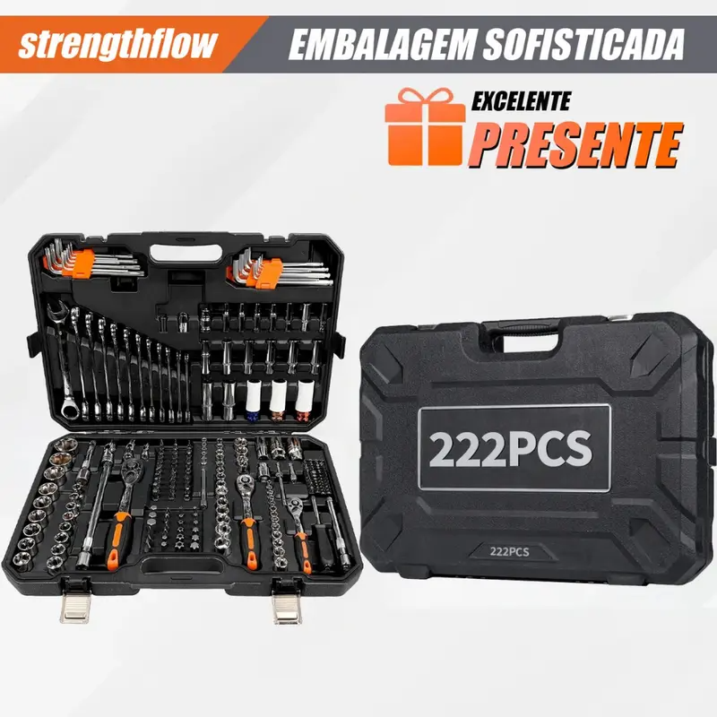 Jogo Oficina Master Maleta Com 222 Ferramentas 5000r Robust
