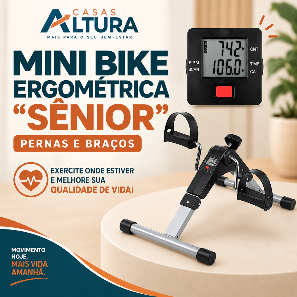 Mini Bike Ergométrica "Sênior" Pernas e Braços