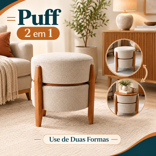 (COMPRE 1 LEVE 2) - Puff 2 em 1: Use de Dois Jeitos