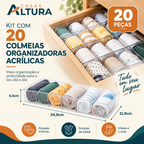Kit com 20 Colmeias Organizadoras Acrílicas