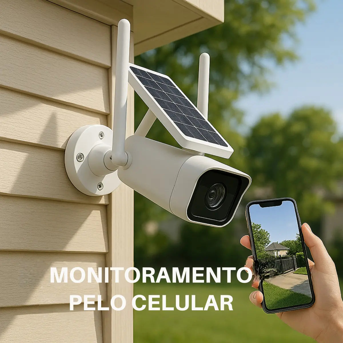 Câmera de Segurança Externa IP Wifi HD com Energia solar