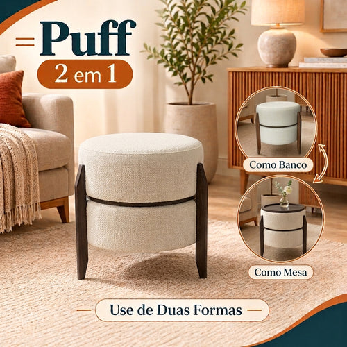 (COMPRE 1 LEVE 2) - Puff 2 em 1: Use de Dois Jeitos